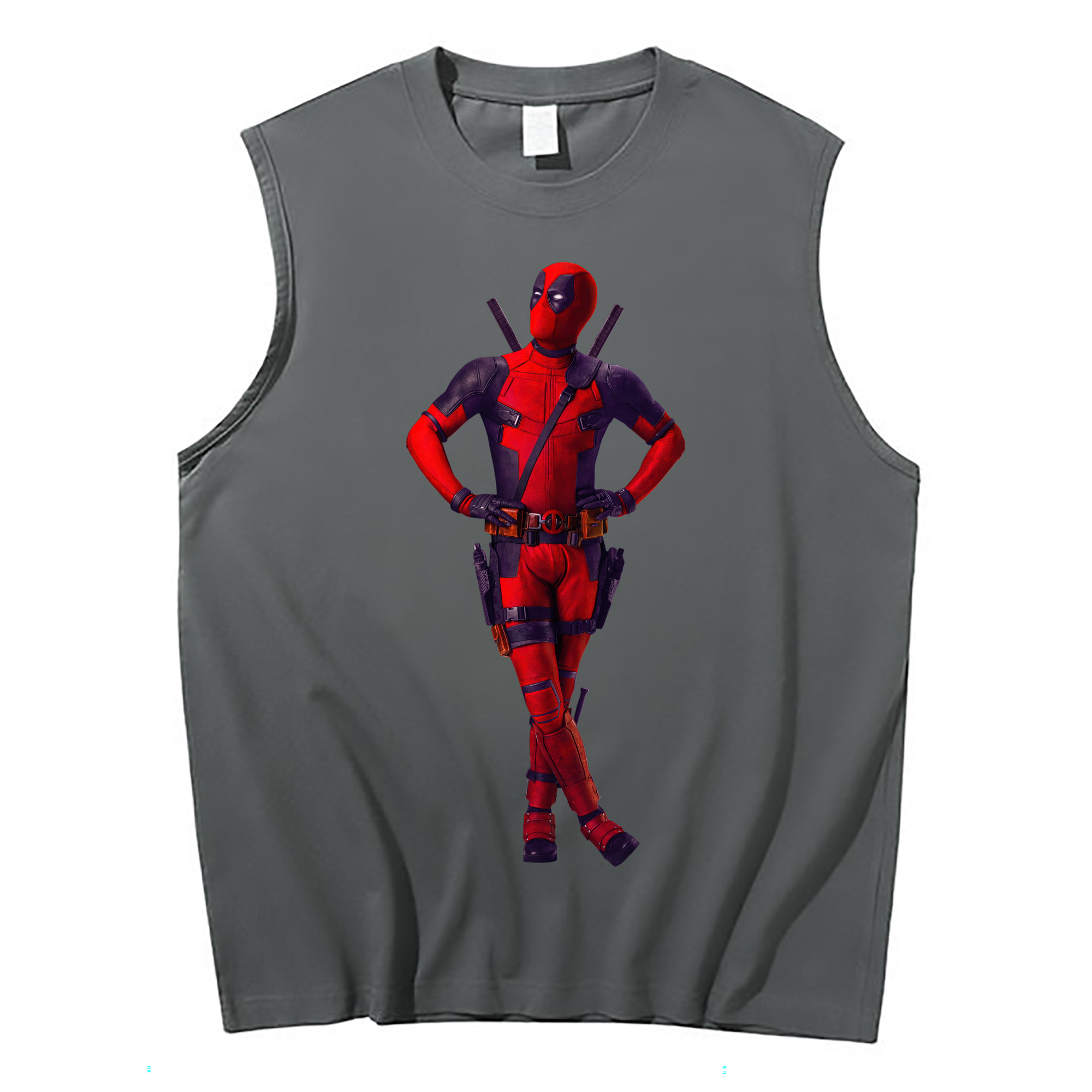 （画像用） Deadpool デッドプール コットン100％タンクトップ（フロントプリント）